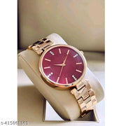 Medboo Red Signing Dial Rose Gold Belt Grils and Women Watch