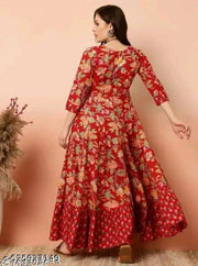 Umbrella Kurti Red