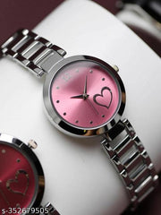 TRENDING MULTI-COLOR ((BLUE BLACK PINK )  DIAL ANALOG SILVER STAINLESS STEEL STRAP 3 COMBO WATCH ,