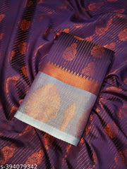 Softy silk saree copper zari