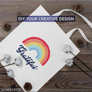 Plain White Cotton Tote Bag with Zip closure | Blank Canvas Tote for DIY Craft, Painting & Embroidery | Tote bag for women cotton