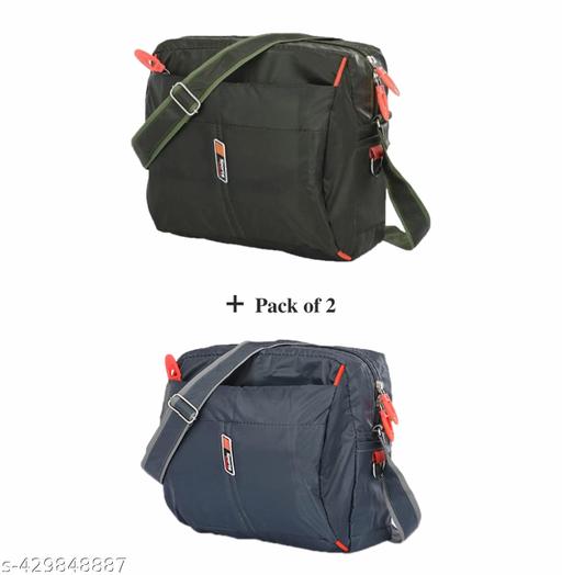 Pack of 2 Stylish Waterproof Shoulder Sling Bags for Men & Women | Travel, Office, College, Multipurpose Crossbody Bags