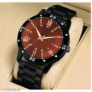 Yolako Men  Watch Brown Roman dial Bumpper Pu Belt Men and Boy Watch