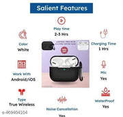 True Wireless Bluetooth Headphone with 2-3 Hrs Playtime & Compatible for all Smartphones (White)