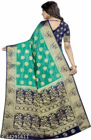 fine wear cotton silk multicolour saree.(utsav)