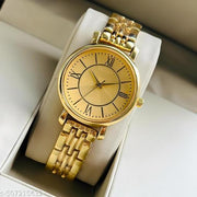gold Round Metal BD Analog Girls and Women Watch