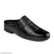 Leathersofty Mens  back open casual shoes  Half shoes Flat Mule Loafers