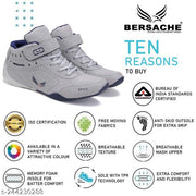 Men's Bersache Lightweight Casual Shoes with High-Quality Soles | Comfortable Shoes for Sneakers, Walking,  Training, and Daily Wear (Grey)