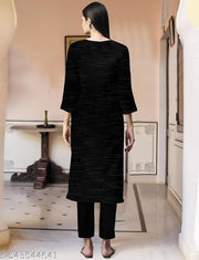 Kurti Kadhai embroidery black