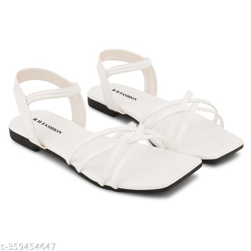 Women's Fancy Wedding Embroidery Kolhapuri Stylish Casual Flat Sandals, Ethnic Chappals for Party & Occasions