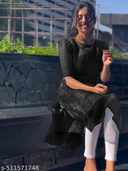 BLACK.Organza Kurti