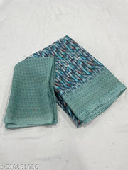 Vichitra Sarees Blue Georgette Saree sari For Woman With Blouse Piece