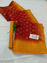 BANARASI BALATON SAREE WITH STONE AND JHALAR WORK