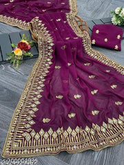 EMBROIDERY MIRROR SAREE
