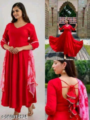 Dupatta with red gown
