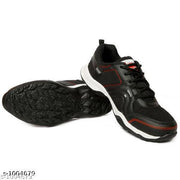 Black Solid Basketball Shoes For Men