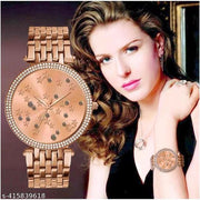 Bolun Analog Star Rose Gold Women Wrist Watch