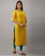 "YellowLong Kurti for Woman and Girls | Trending Daily Wear Kurti | Best Kurti for Every Season 2025"