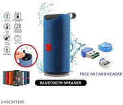 DJ-113 Bluetooth Portable Stereo Speaker with Rich Bass | Loud Sound | Built-in Mic for All Smartphone Device (Assorted Colour) with Free SD Card Reader