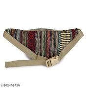 KRYSTAL Boho Fanny Pack Belt Bag I Hemp Fanny Packs for Women Fashionable - Plus Size Boho Fanny Pack - Crossbody Bag Bum bag Waist Bag Hippie Fanny Pack (Multicolour) Pack of 1
