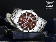 All Brown| Date & Time| Premium| Stainless Steel| Water Resistant Analog Watch - For Men