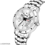 HMTR SILVER DAY AND DATE WORKING ANALOG WATCH FOR MEN AND BOYS