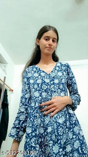Women Rayon Printed Short Kurti