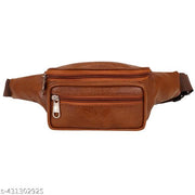 Waist Bag Leather Waist Pack Travel Bag for Money|Belt| Cards| Mobile | Documents | Books and Bills Dairy Pouch Cross Side Bags for Men Women. with Belt Stylish Waist Luggage