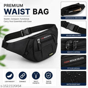 Waist bag, side bag, black side bag