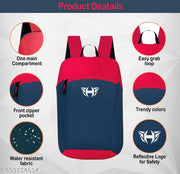 Hemes Small Bag for Daily Use Gym Bag, Mini Backpack With Front Zipper Pocket 12 L Backpack