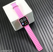 Trending Men Women and Boy Girls Waterproof Kids LED ultra band Wrist watch