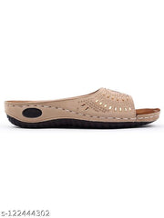 TRASE Women's Fashion Slippers | Doctor Ortho Soft & Comfortable Slip-Ons for Women & Girls | Lightweight & Stylish, Diabetic & Orthopedic Footwear, Ideal for Knee & Foot Pain (44061, Beige)
