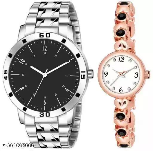 Couple Watches Couple Combo Watches Stainless Steel Couple Watches for lovers Stylish watches for boys watches for girls style watches for lovers watch for boys style watch for girls style Couple watches for lover Analog Watch - For Couple