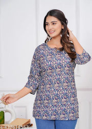 Women's Pure Cotton Short Kurti