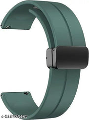 22MM SiliconeStrap with Folding Magnetic Lock Compatible with Watch 3 45mm/ Watch 46mm/Gear S3 Classic/Frontier Compatible All 22MM Watches(Only Strap)