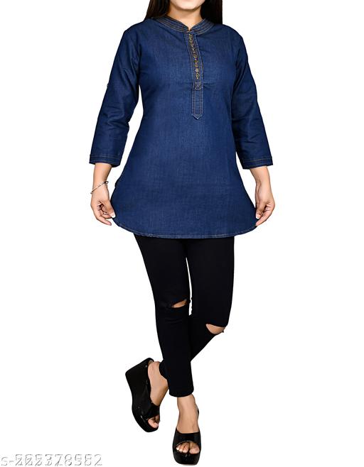 Short Denim Kurti For Women