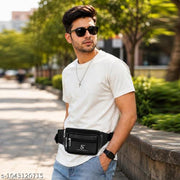 Waist Bag for Men Side Bag for Travel, Sports Waterproof & Adjustable Belt Pouch Fanny Waist Bag