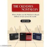 Compact Black Portable Music Radio with Bluetooth, USB, TF Card & FM Radio Features
