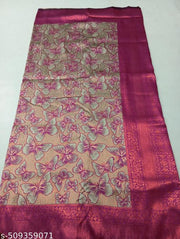EAUTIFUL RICH PALLU & JACQUARD WORK ON ALL OVER  SAREE WITH BLOUSE PIECE