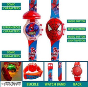KIDS WATCH BEST WATCH GIRL AND BOY WATCH 3D CARTOON WATCH 3D CARTOON CARACTER Watch for Kids Digital Lighting Glowing Kid Watch with LIGHT for Boys and Girl ((Multicolor Kids Watch) [3-10 Years]
