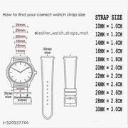 22 mm Genuine Leather Watch Strap  (Dark cherry)