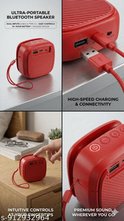Ultra-Compact Portable Bluetooth Speaker – 12W Stereo, IPX7 Waterproof, 15H Playtime, USB-C Fast Charge