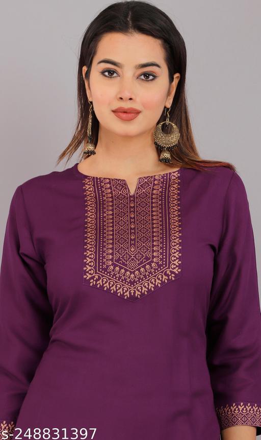 Kurtis & Kurtas - Kurtis for Girls Women  ( Color Wine )