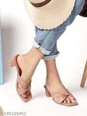 Women's Stylish Block Heels Sandal And Slipper For College Girls
