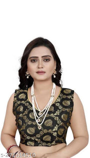 SATIN SILK SAREE WITH JACQUARD BLOUSE