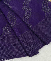 Elegant Shining Net Saree with All-Over Mukesh Work and Matching Blouse Piece
