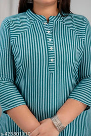 Anksdeep Creations cotton kurti for women plus size kurti daily wear kurti big size kurti rama green kurti
