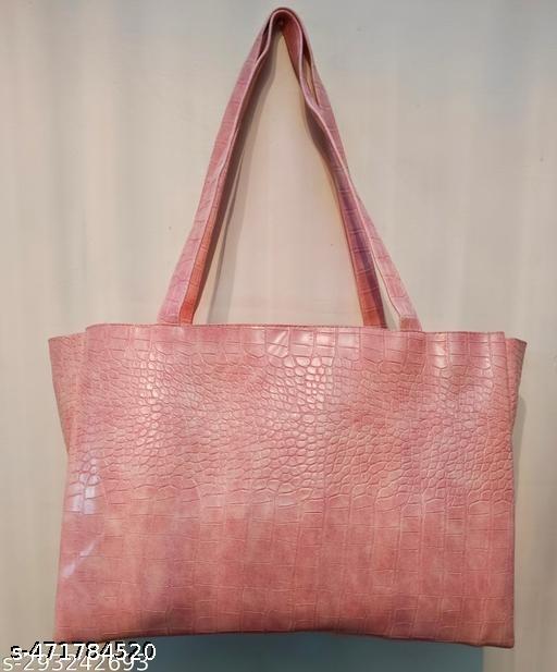 Aesthetic Croc Embossed Spacious Tote Bag For With Zip Closure Shoulder Bag For Ofiice