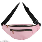 Nice Purse Classic Chest Crossbody Fanny Pack | Waist Pouch | Bum Bags (W.B-008-Pink) Waist bag  (Pink)
