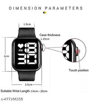 New Trending Square Digital Watch Pink Color For Girls Series of 9 Girls & Kid.